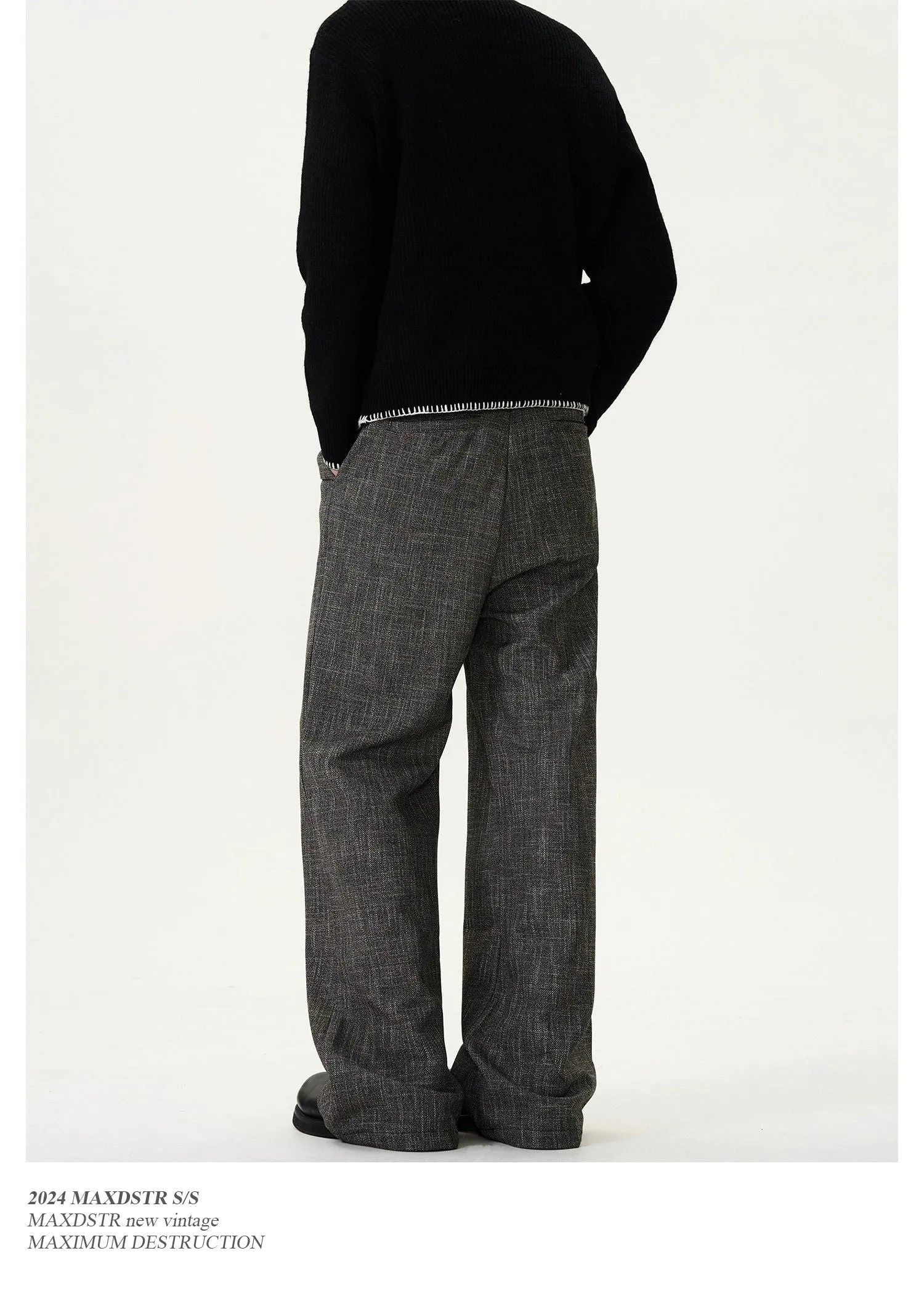 Flip Pocket Textured Flared Pants