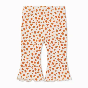 Giraffe Spot Ribbed Flared Pants