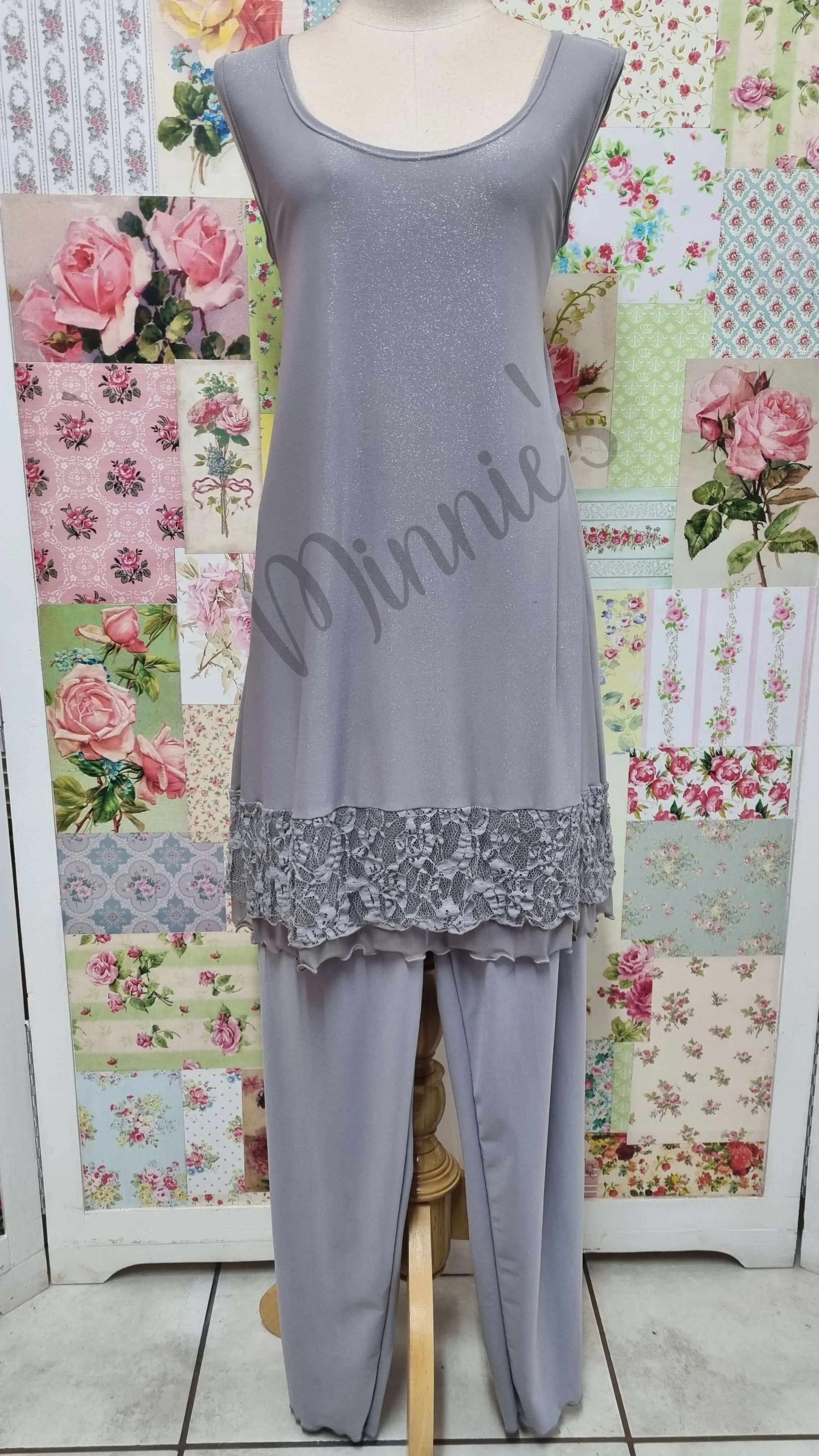 Grey 3-Piece Pants Set LR0467