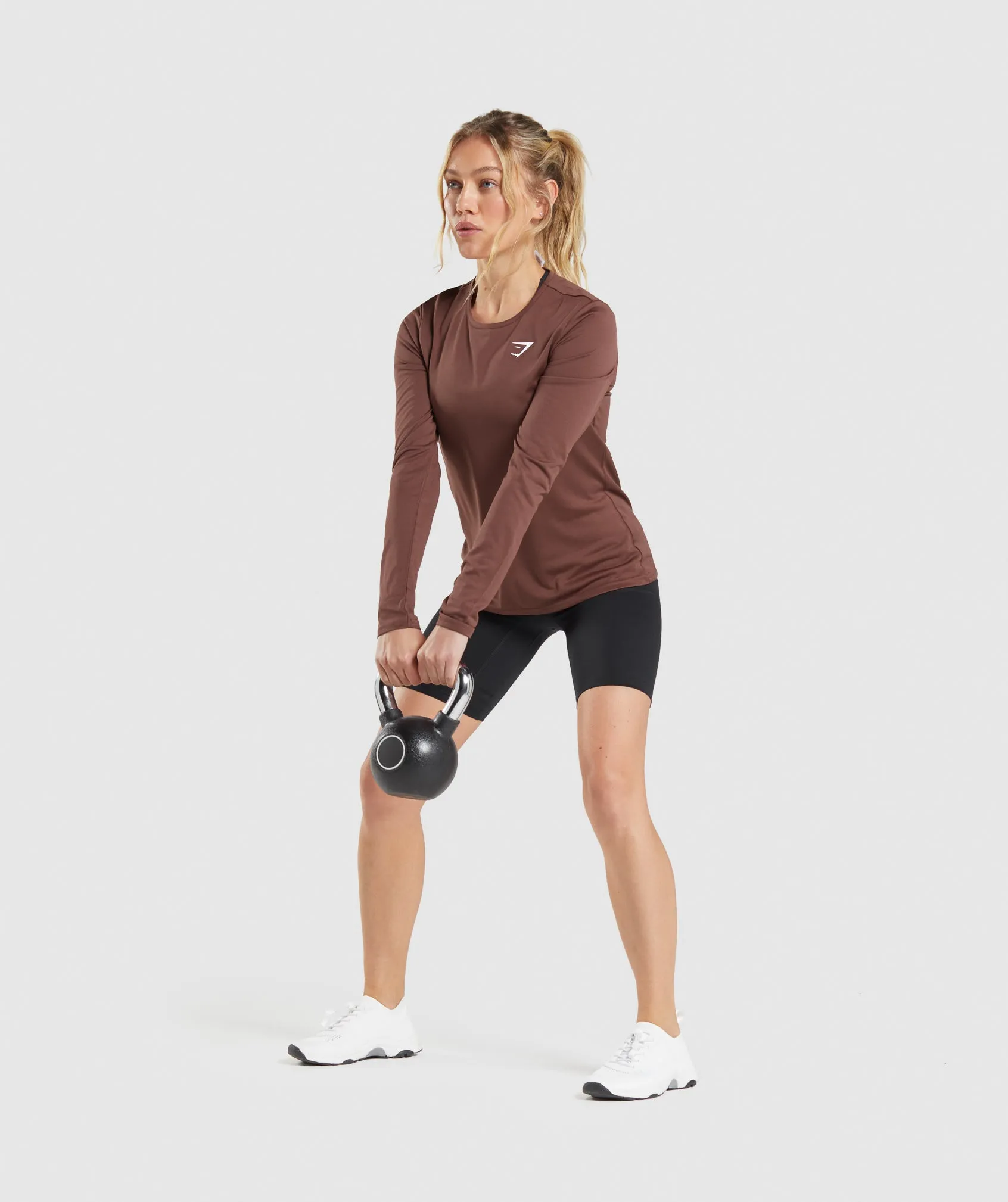 Gymshark Training Long Sleeve Top - Cherry Brown