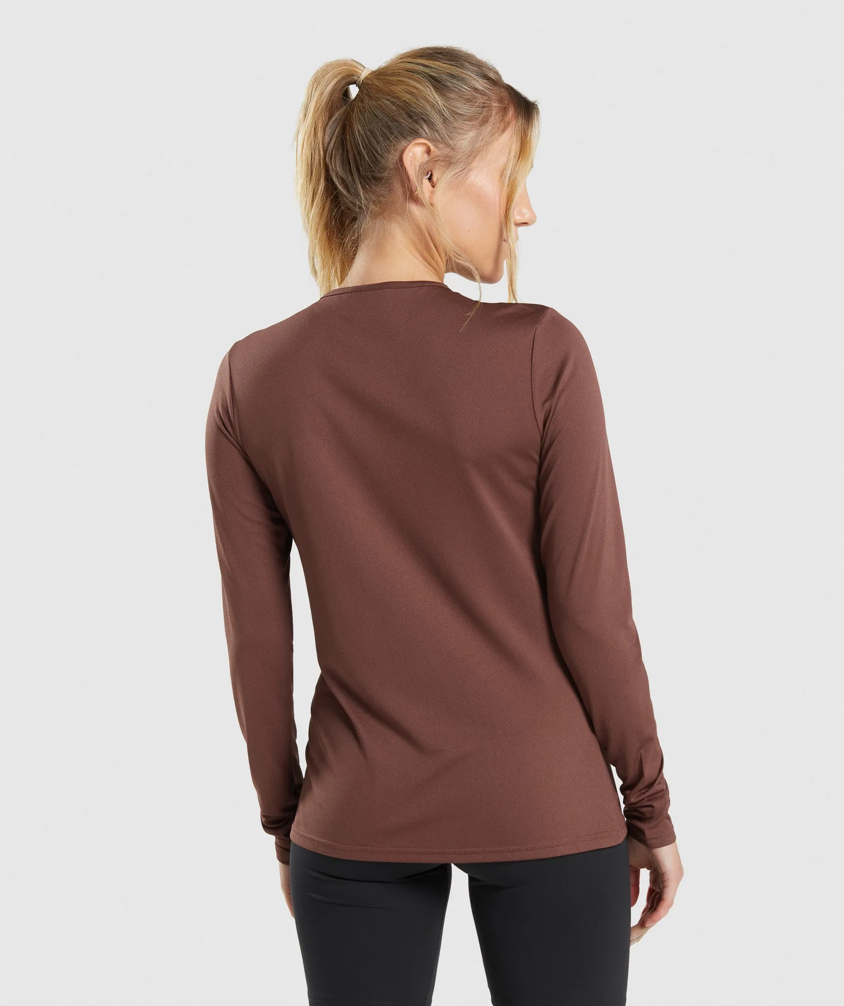 Gymshark Training Long Sleeve Top - Cherry Brown