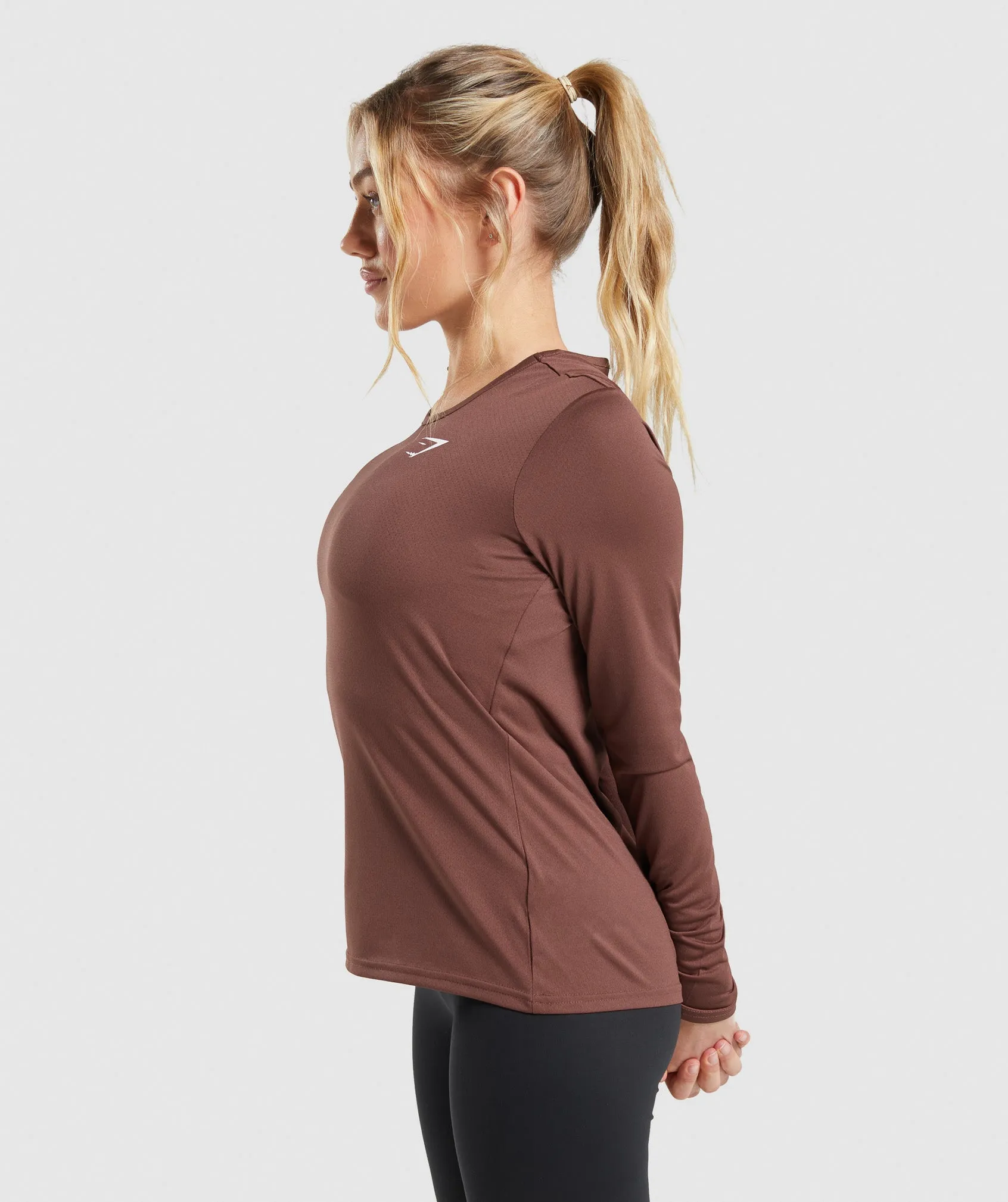 Gymshark Training Long Sleeve Top - Cherry Brown