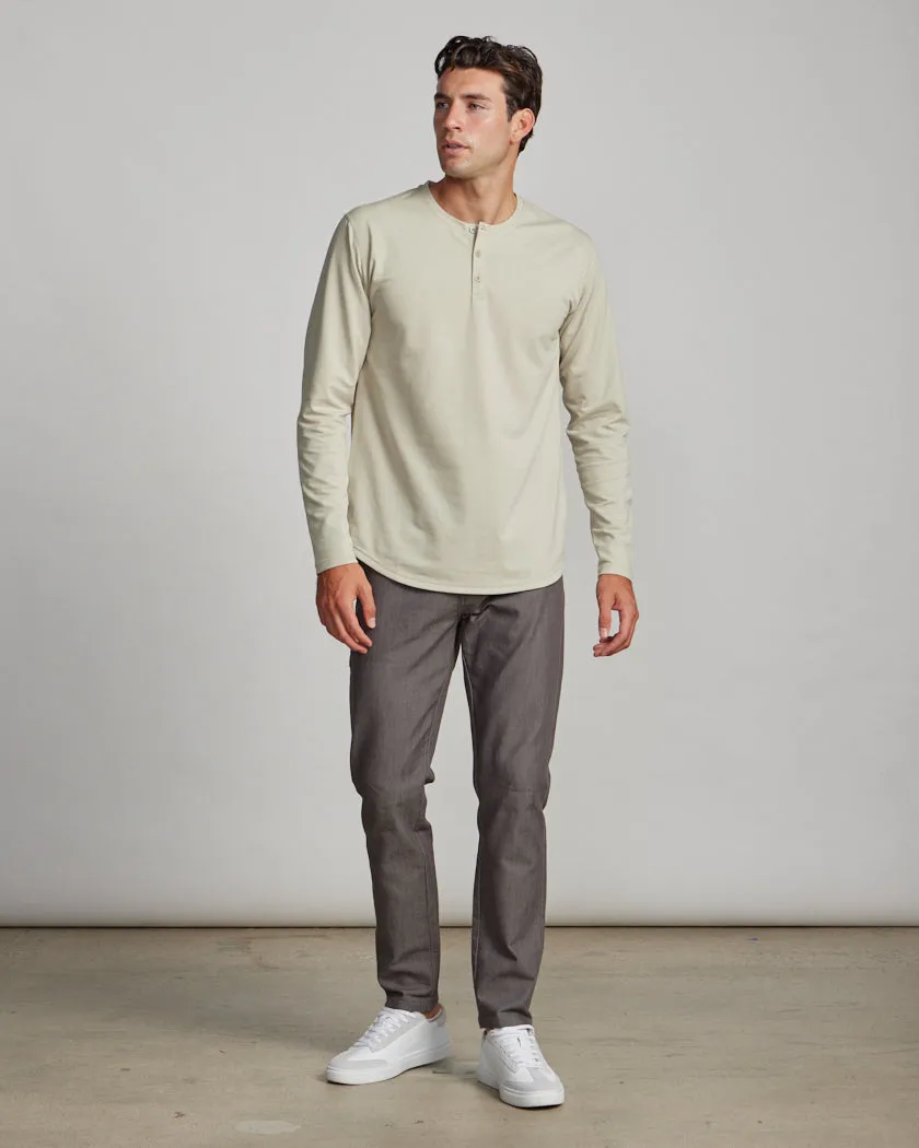 Henley Drop-Cut Long Sleeve: BYLT Signature