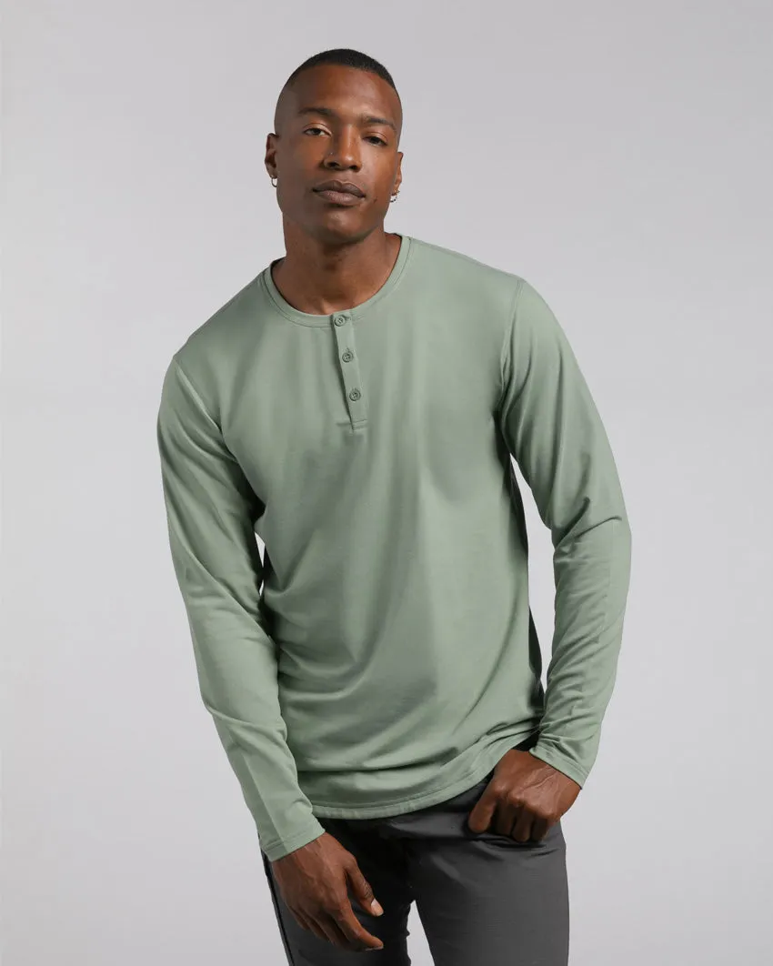 Henley Drop-Cut Long Sleeve: BYLT Signature