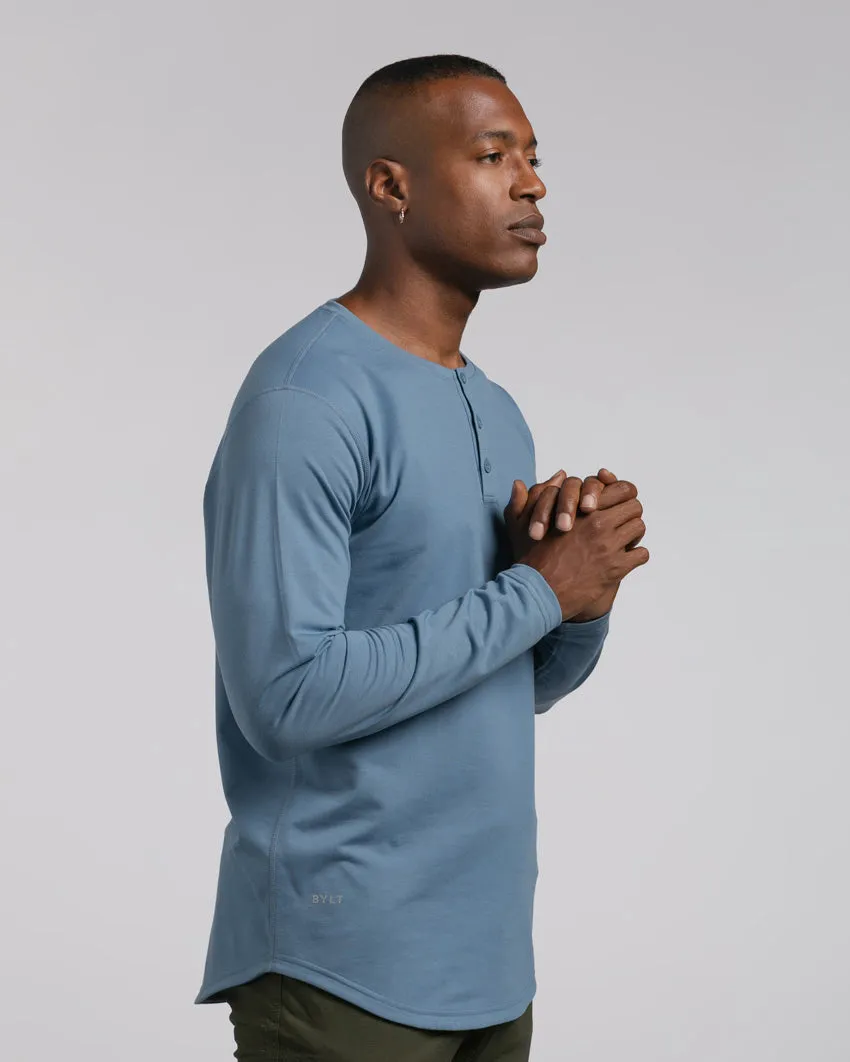 Henley Drop-Cut Long Sleeve: BYLT Signature