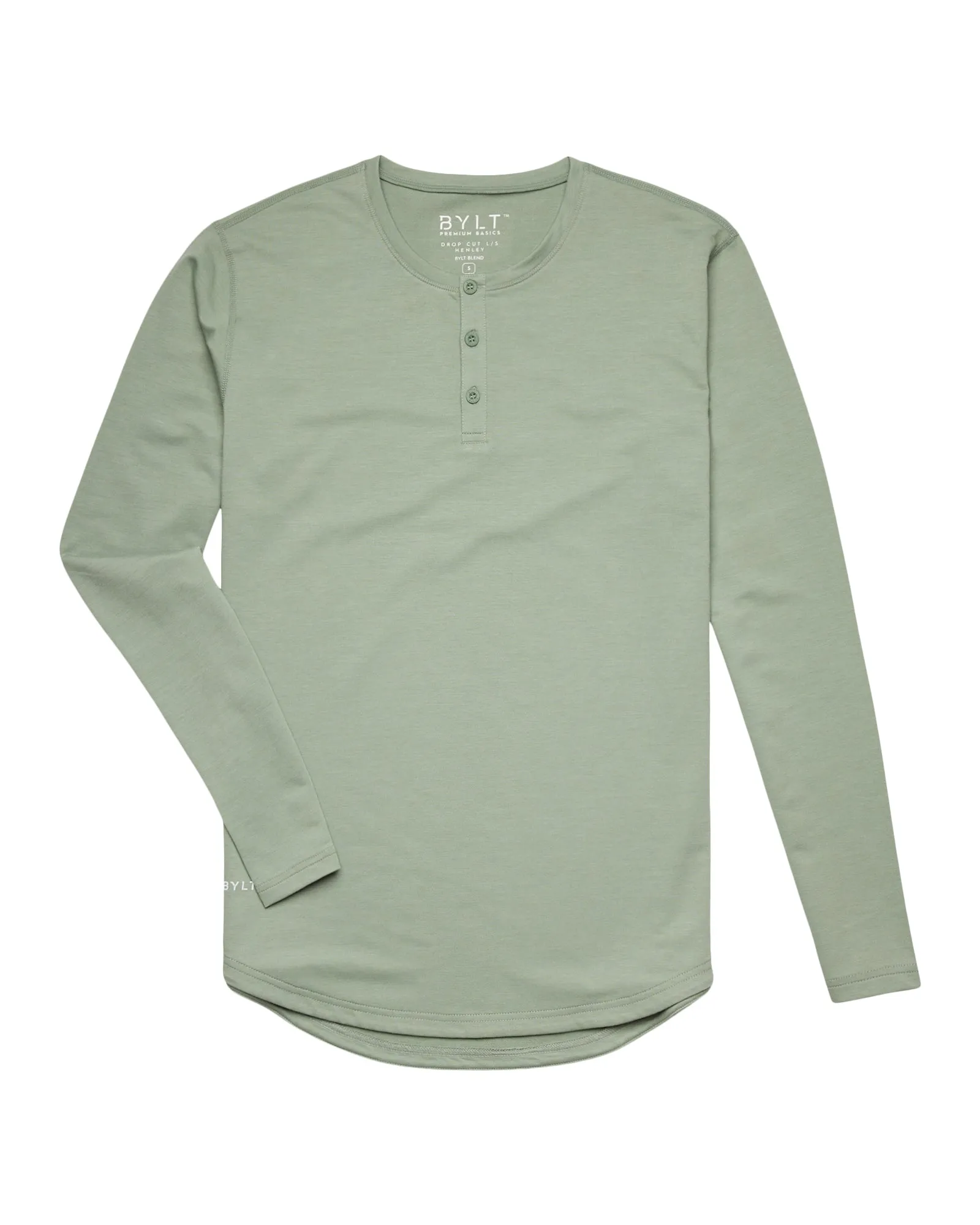 Henley Drop-Cut Long Sleeve: BYLT Signature