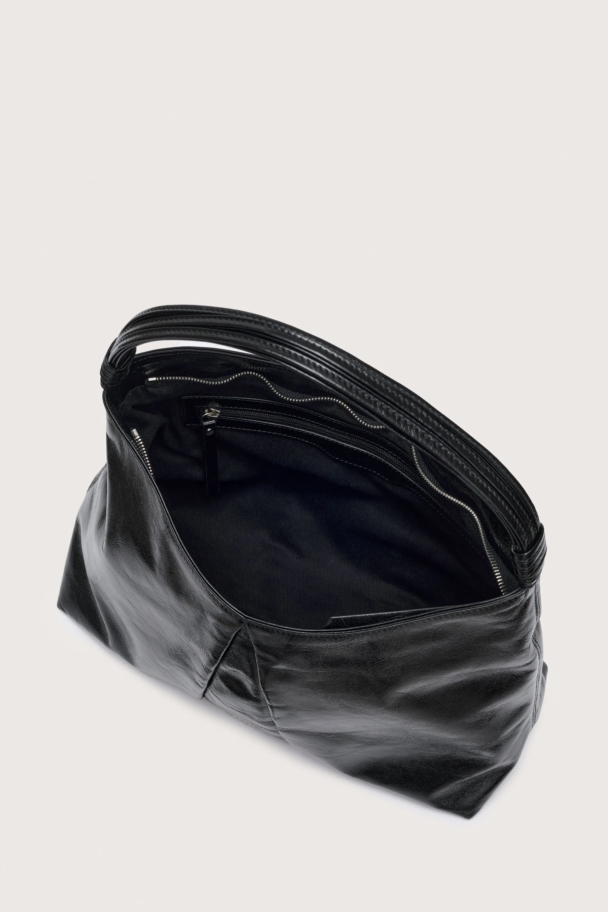 Hobo Secret Leather Alias Bag Black Nickel