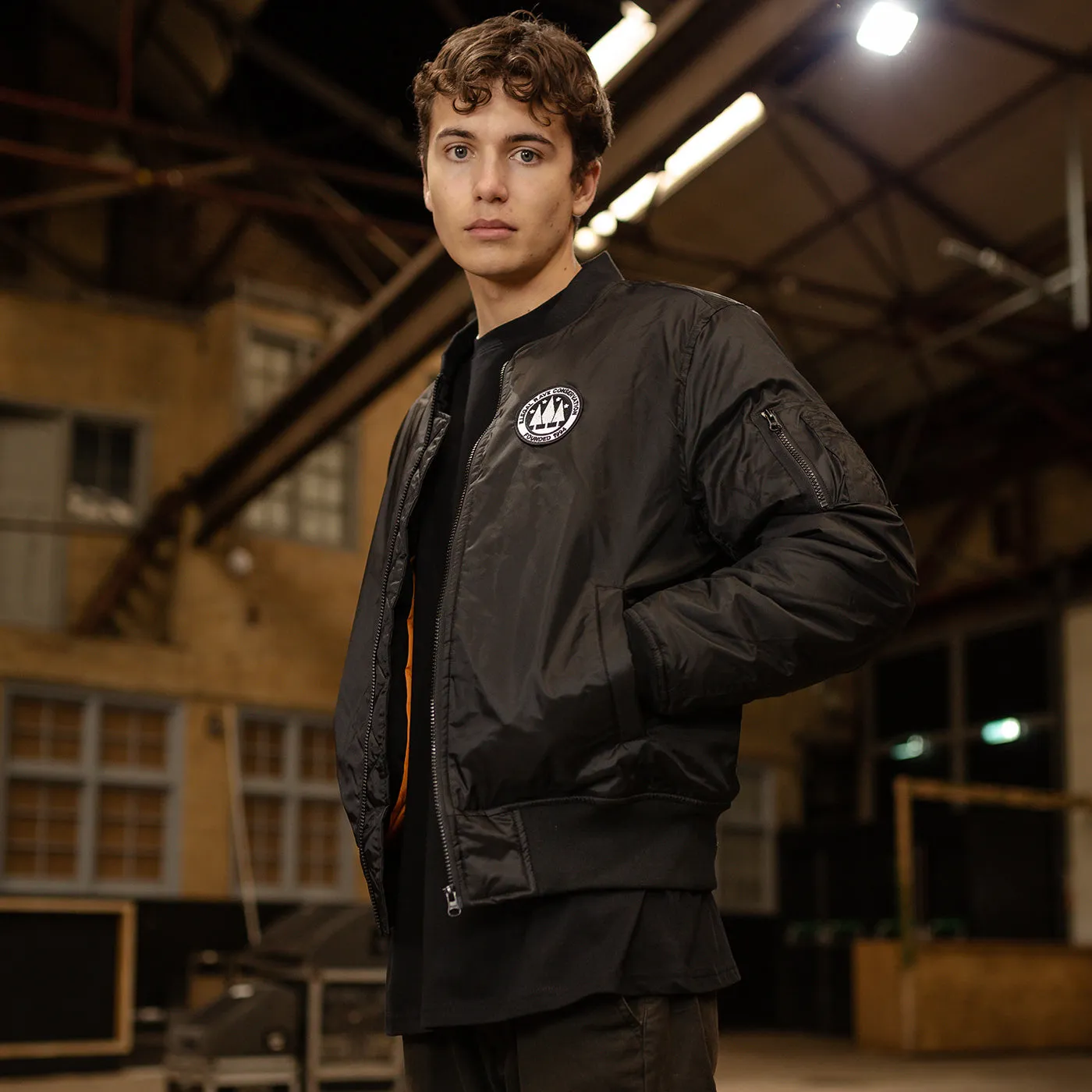 Illegal Rave - Padded Bomber Jacket - Black