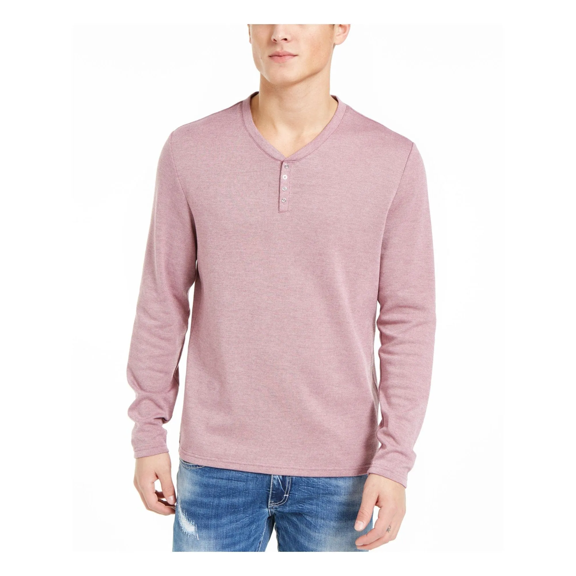 INC - Long Sleeves Henley Shirt