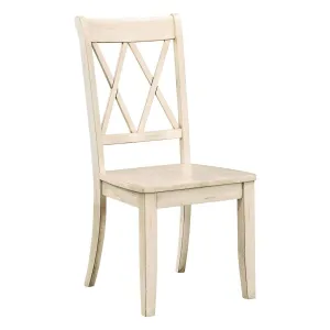 Janina Collection White Side Chair - Set of 2