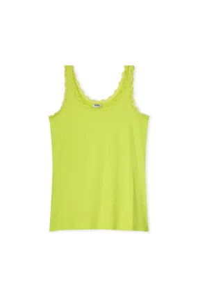 Jolien Basic Lace Tank Top - Cyber Lime