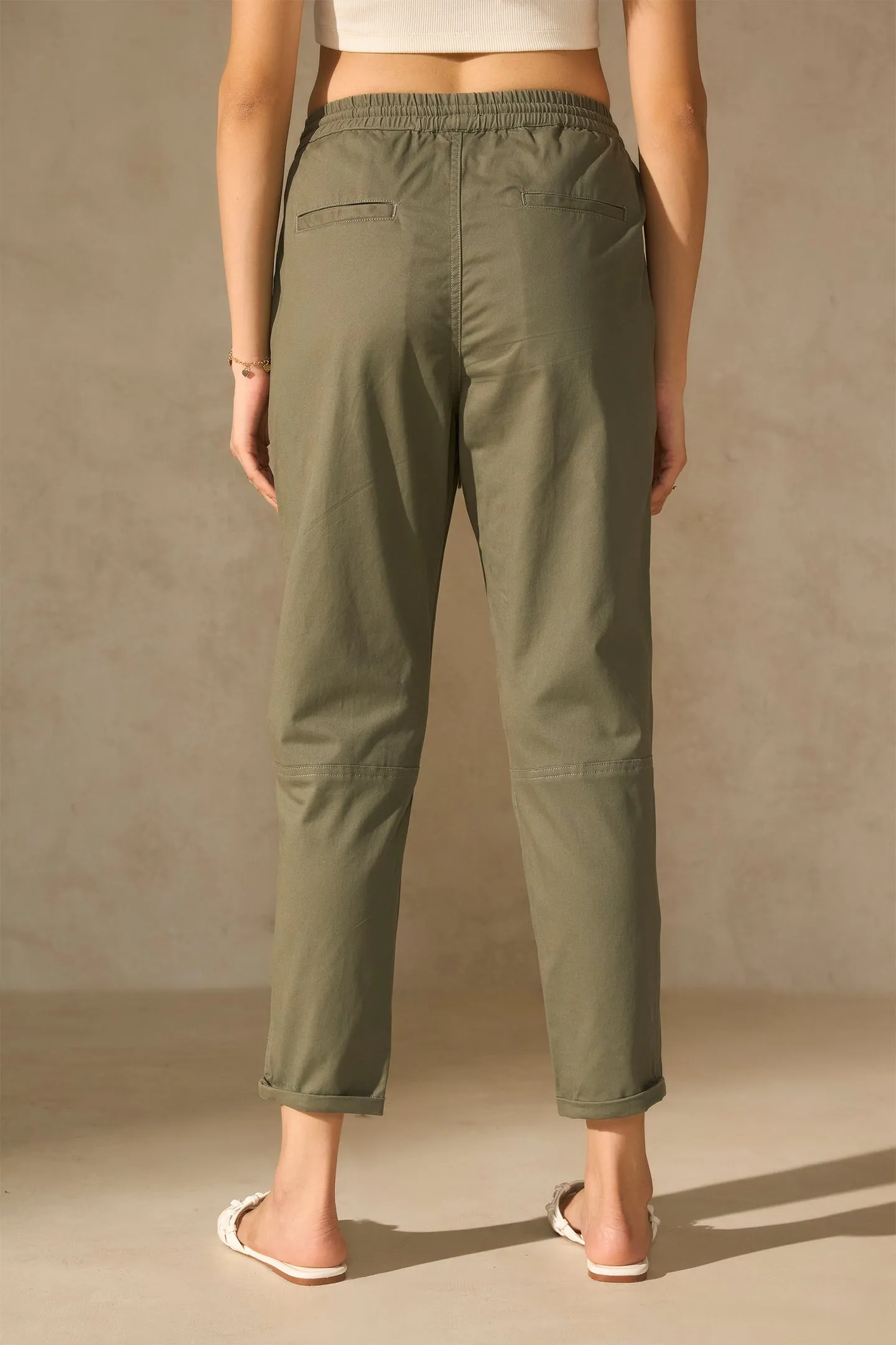 Kaela|Versatile Olive Trousers