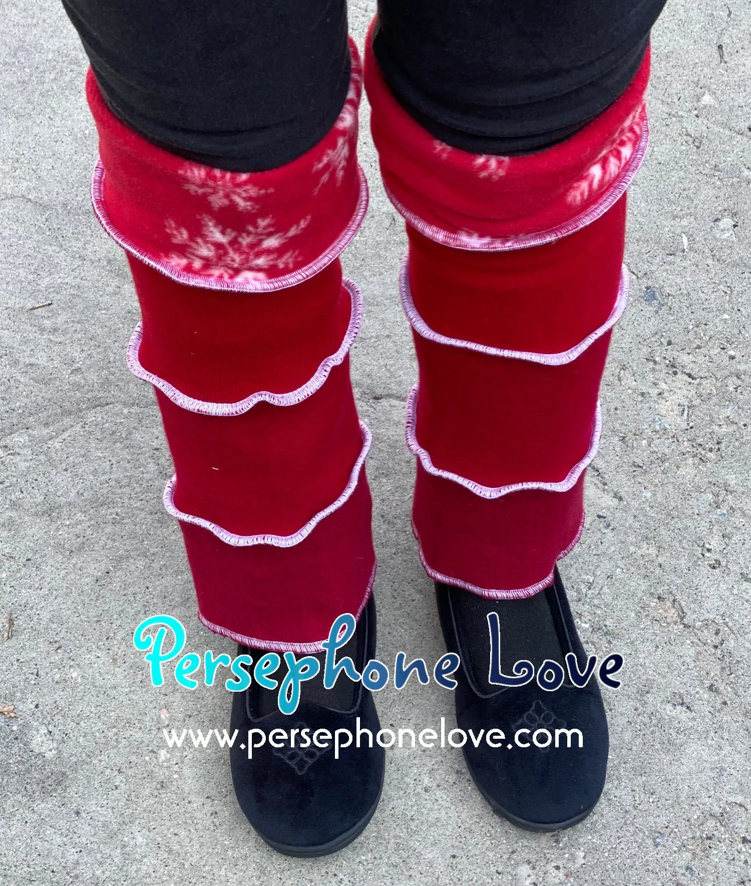 Katwise-inspired red felted 100% cashmere leg warmers-1471