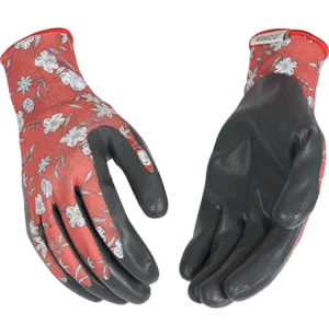 Kinco 1891W Women's 13-Gauge Polyester Knit Shell, Dark Gray Smooth Nitrile Coated Palm, Polyester and Elastic Knit Wrist Gloves (One Dozen)