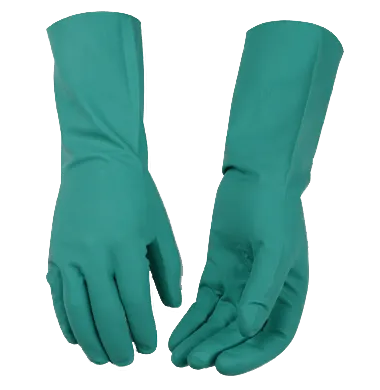 Kinco 2399W 13" Women's Green Textured Nitrile Gauntlet Gloves (One Dozen)