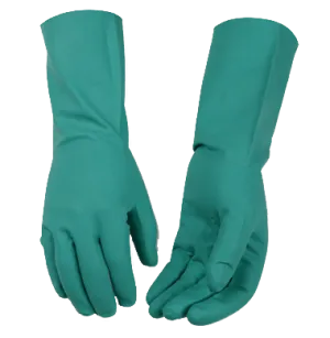 Kinco 2399W 13" Women's Green Textured Nitrile Gauntlet Gloves (One Dozen)