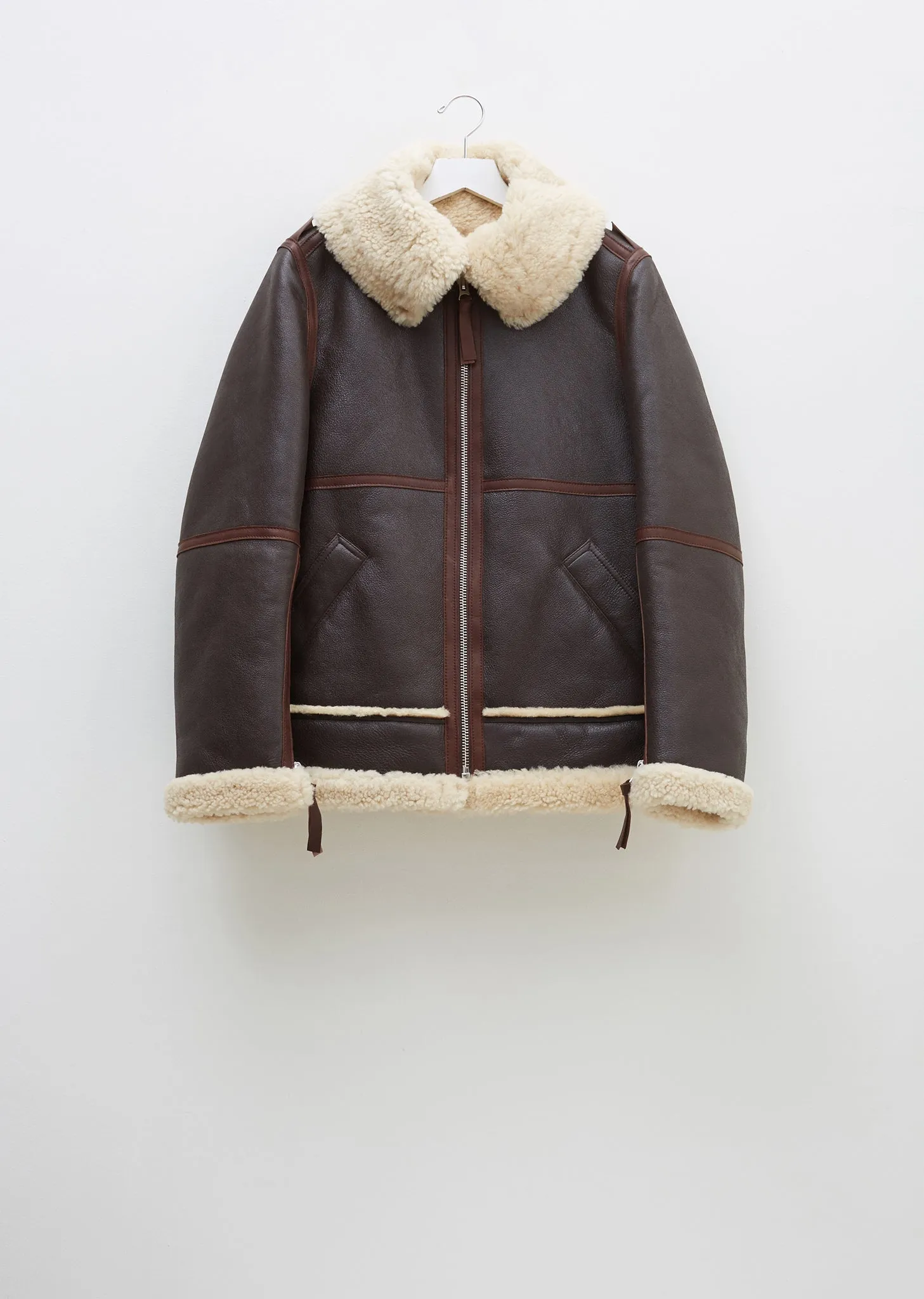 Leather and Shearling Velocité Jacket