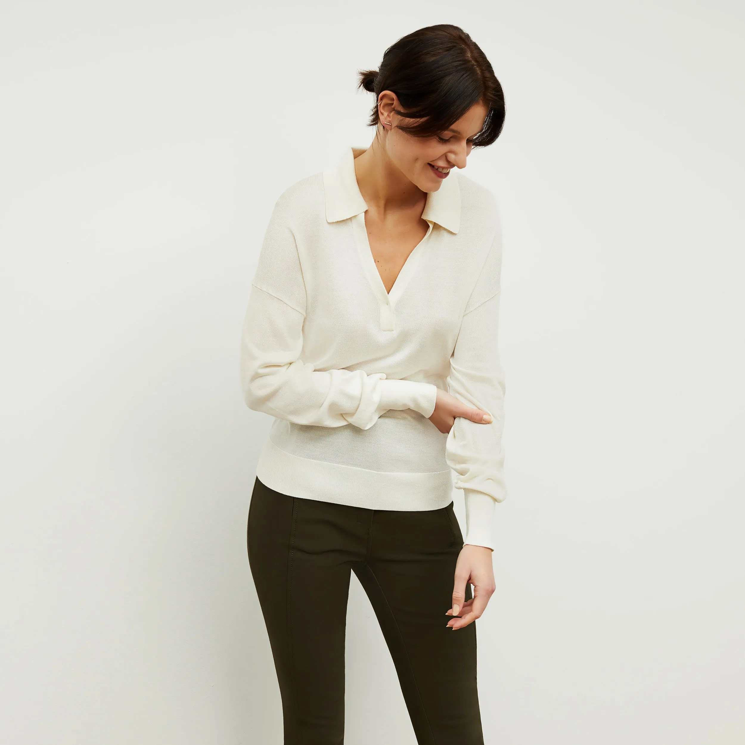 Leo Pullover - Silk Jersey :: Cream