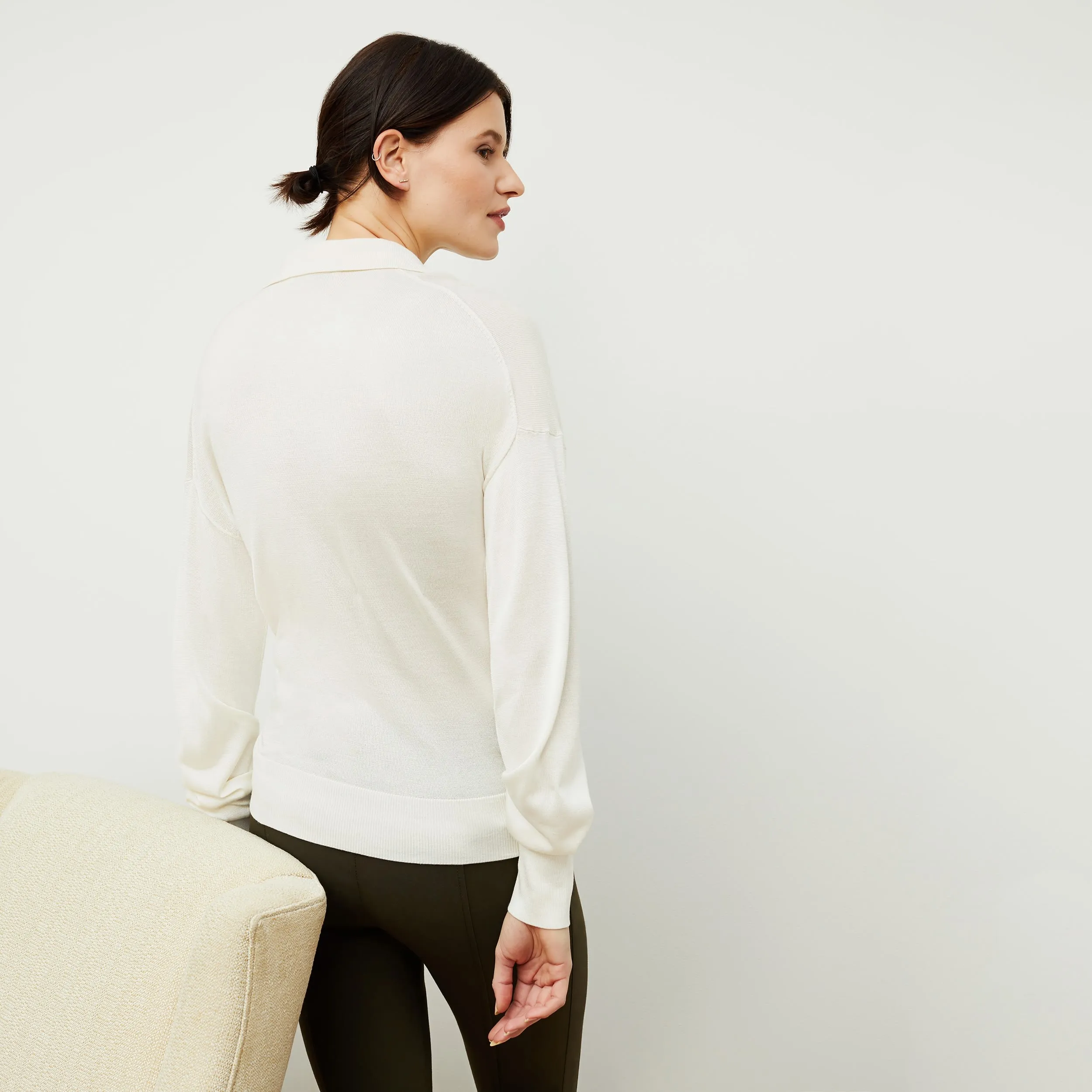 Leo Pullover - Silk Jersey :: Cream