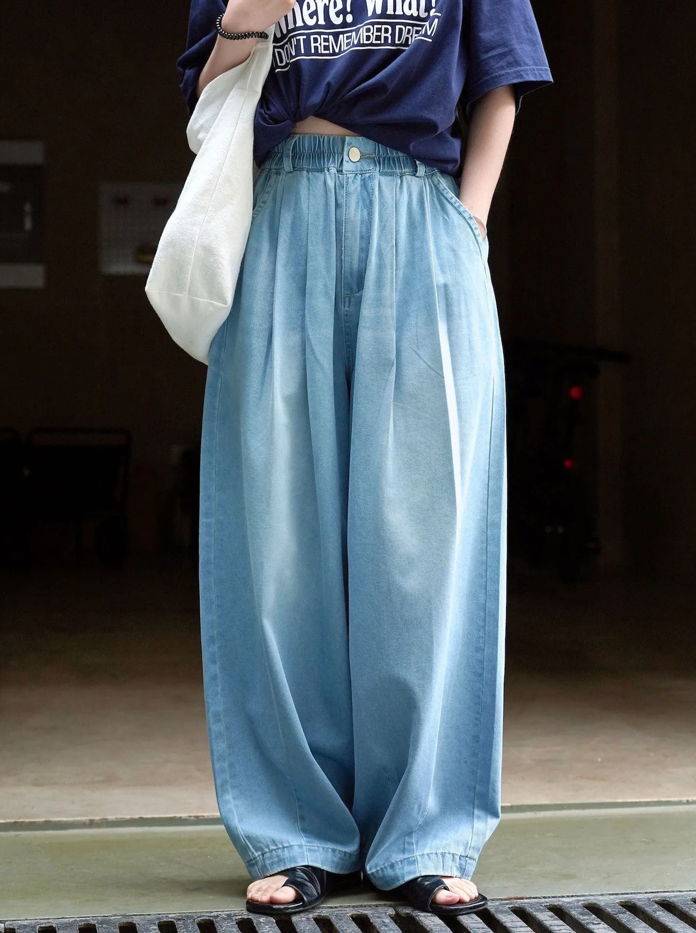 Light Blue Wide Leg Jeans