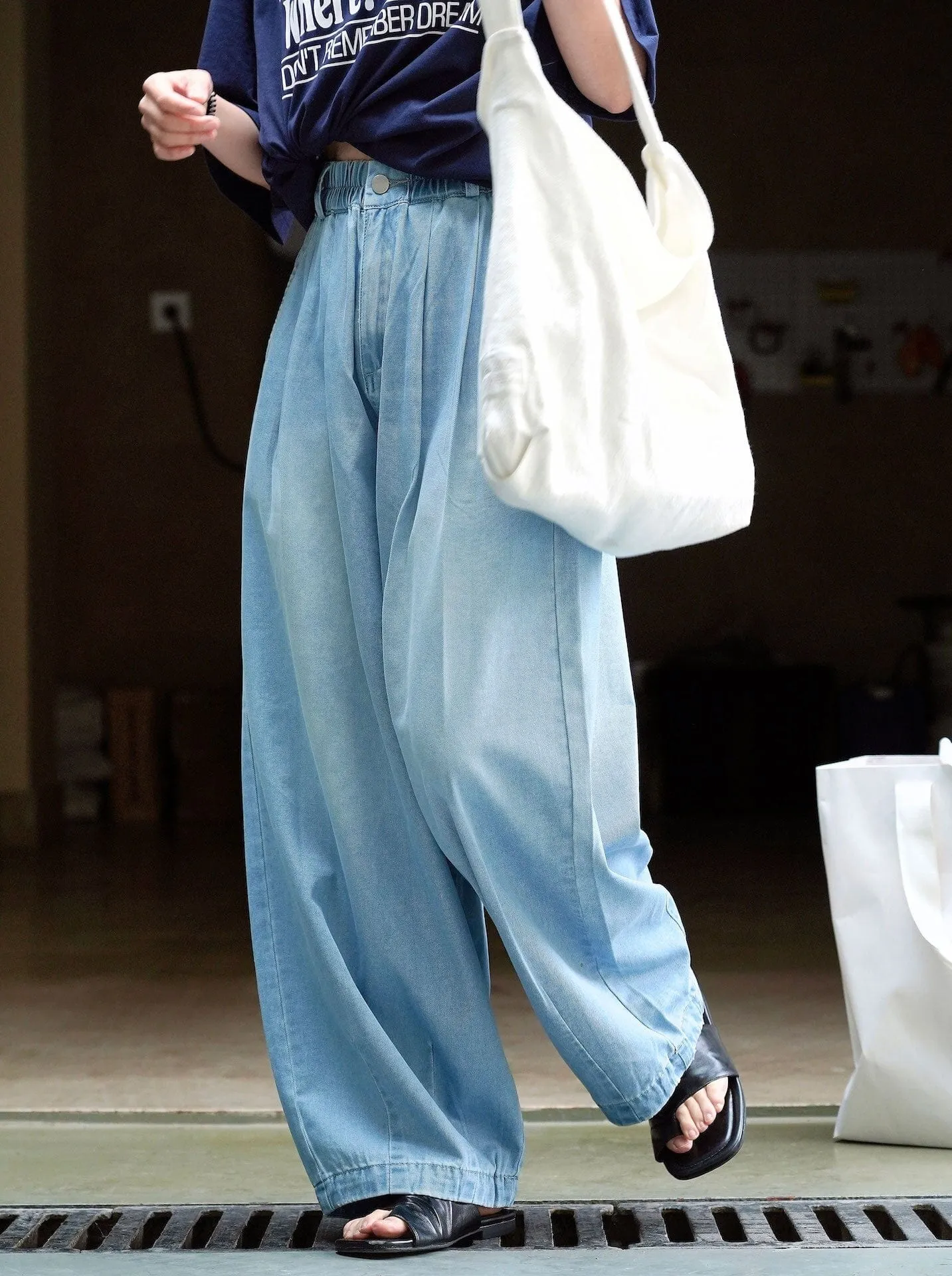 Light Blue Wide Leg Jeans