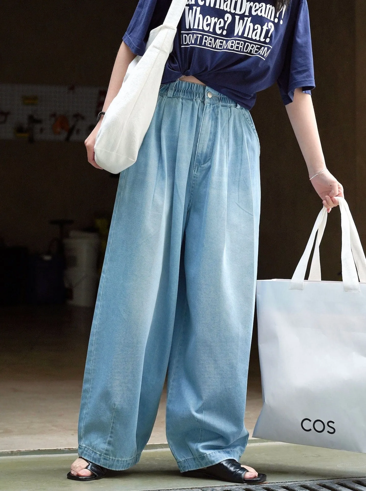 Light Blue Wide Leg Jeans