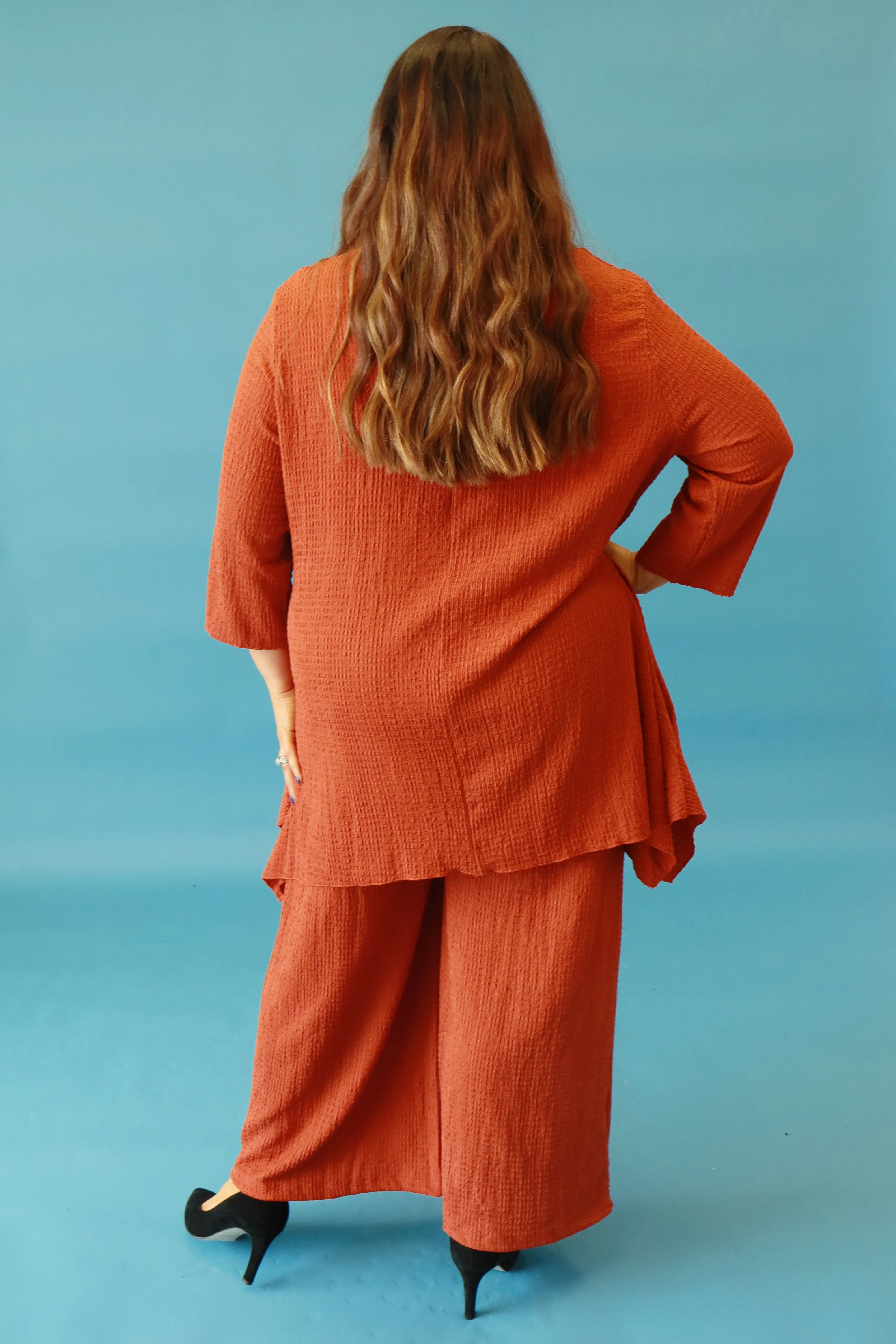 Lily Crepe Co-Ord in Rust