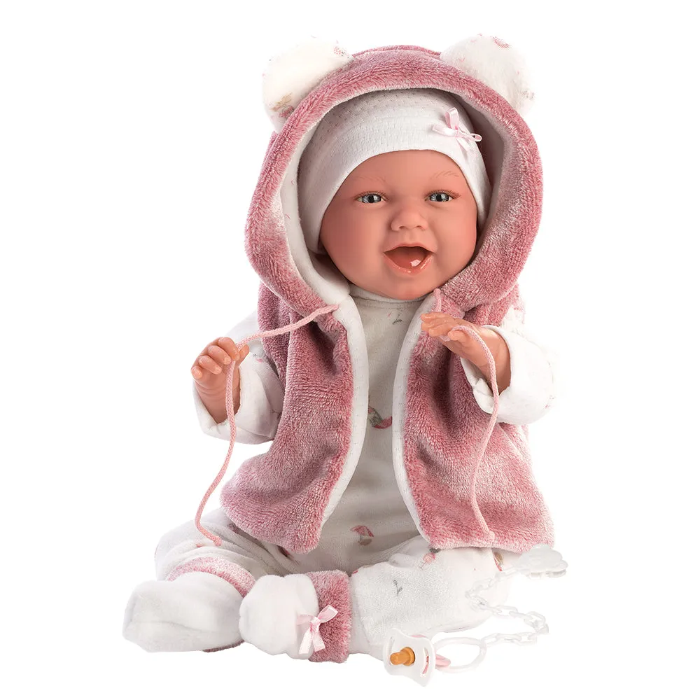 Llorens - Baby Doll with Hooded Coat, Clothing & Accessories Mimi 40cm (Mechanism Optional)