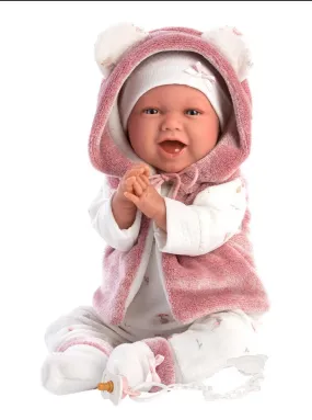 Llorens - Baby Doll with Hooded Coat, Clothing & Accessories Mimi 40cm (Mechanism Optional)