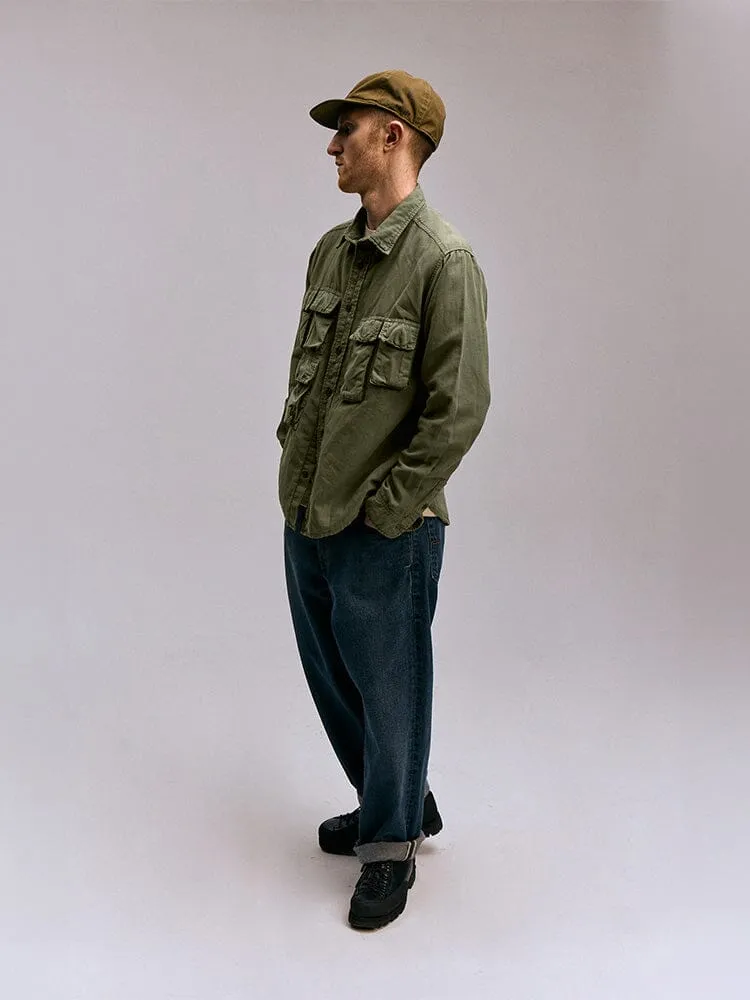 LONG SLEEVE MULTI POCKET SHIRT (OG-107 GREEN)