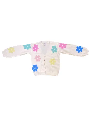 Love Daisy Ivory/Multi Floral Flower Cardigan LD15636 5108