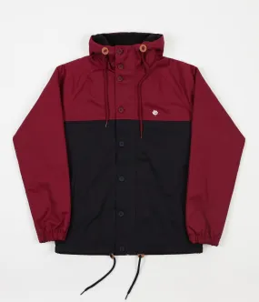 Magenta Heavy Hooded Coach Jacket - Tricolor