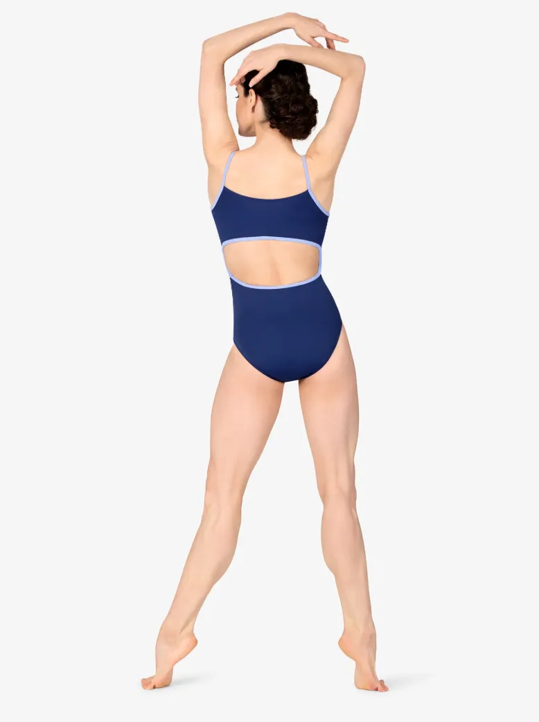 Mariia | Pinch Front Camisole Leotard | Sapphire