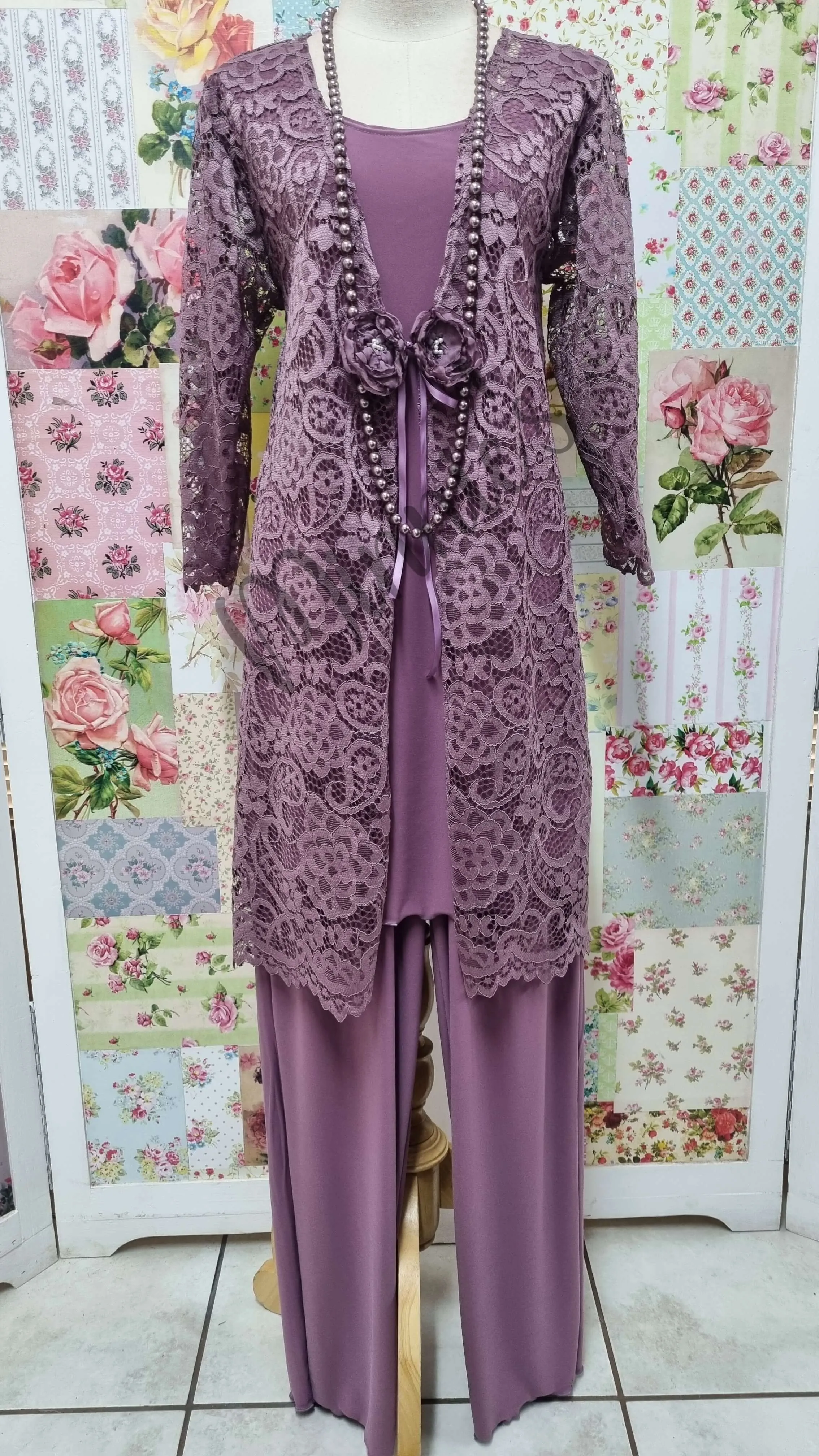 Mauve 3-Piece Pants Set LR0518