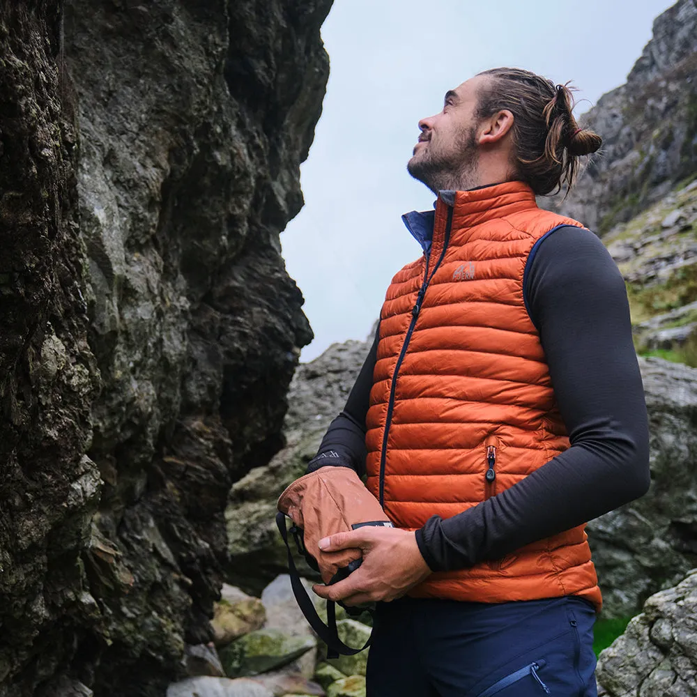 Mens Aktiv Down Gilet (Burnt Orange/Navy)