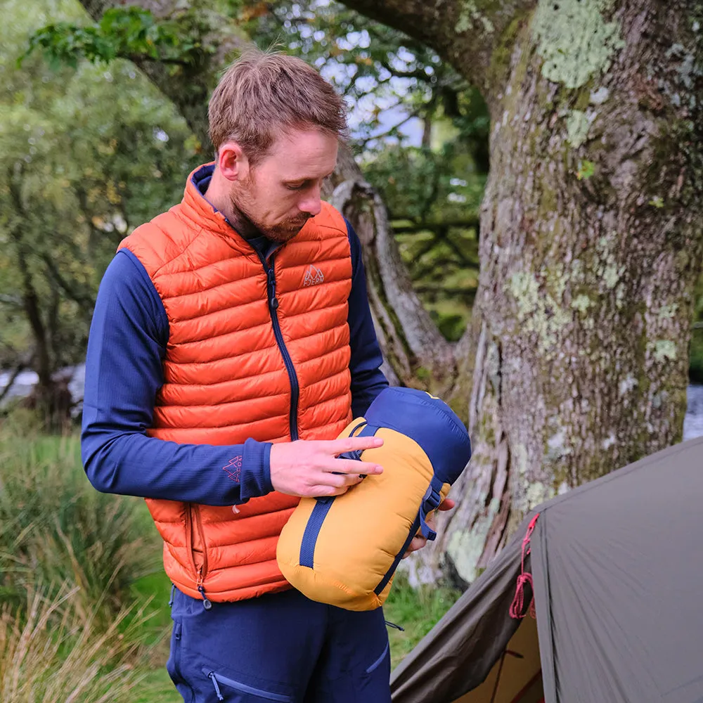 Mens Aktiv Down Gilet (Burnt Orange/Navy)