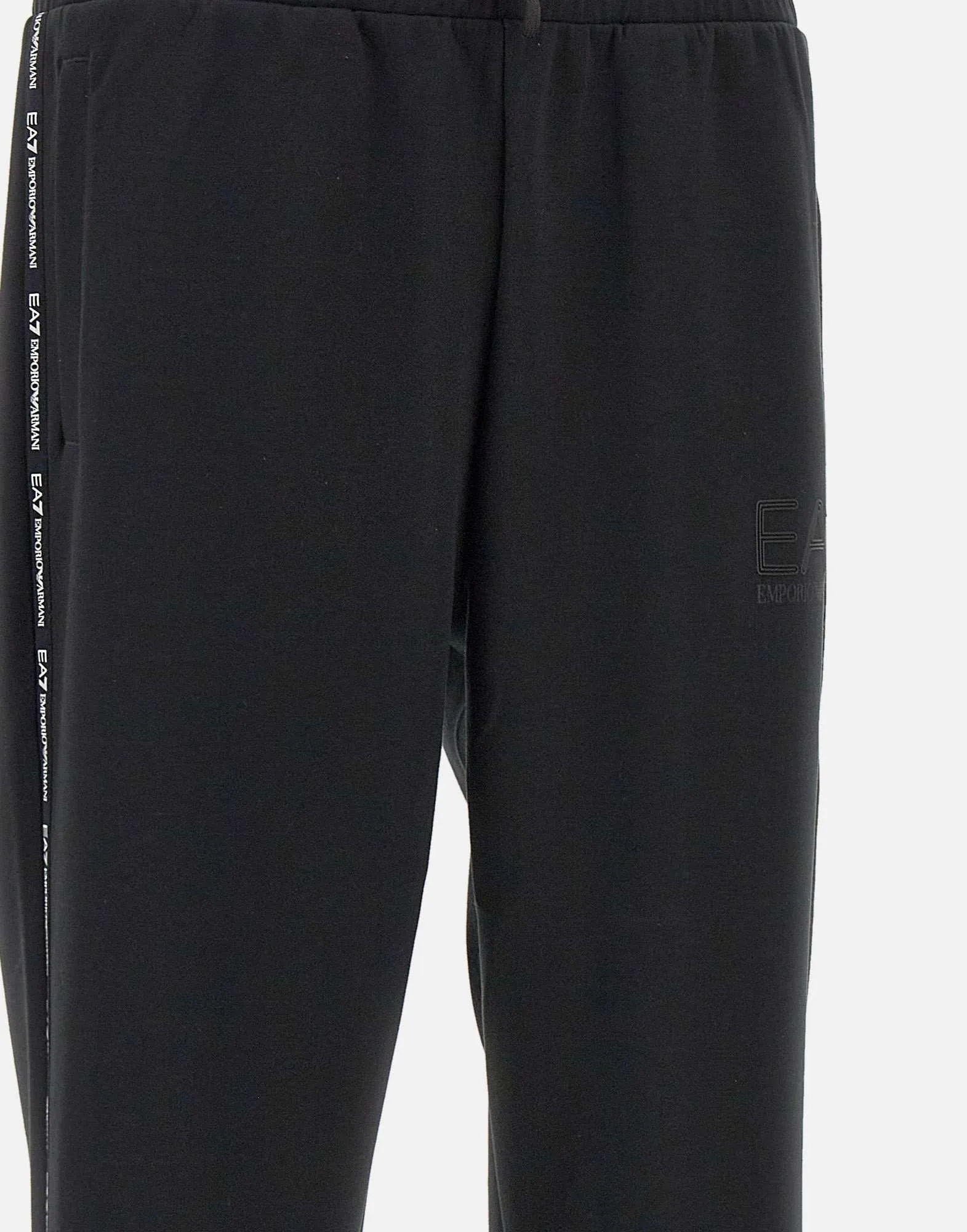 Men's Black Viscose Blend Joggers