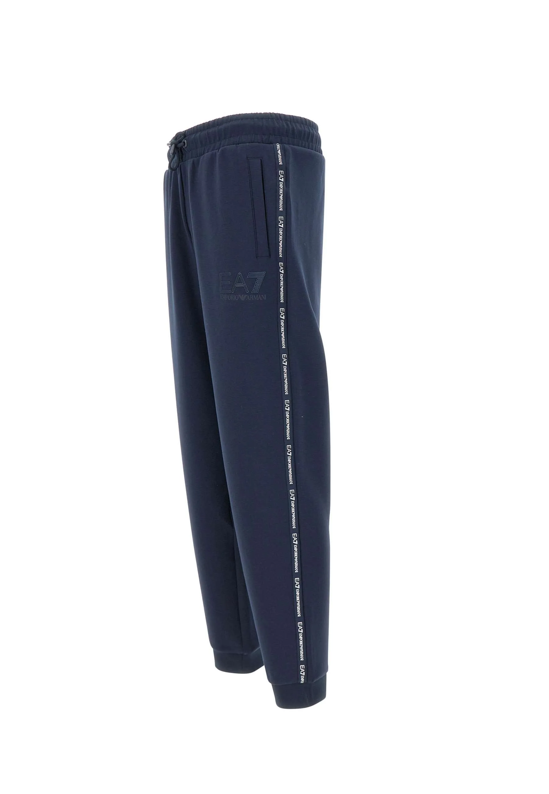 Men's Blue Viscose Blend Jogger