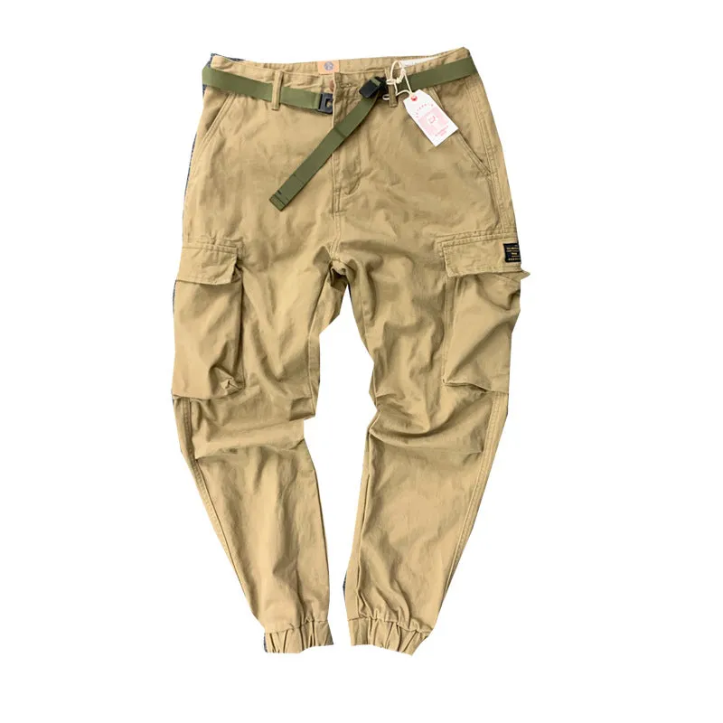 Mens Casual Cotton Multi-pocket workwear Cargo Pants