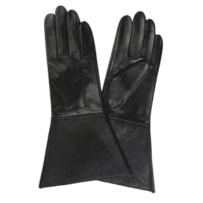 Men's Gauntlet Leather Gloves Soft Lambskin Touch Screen Driving