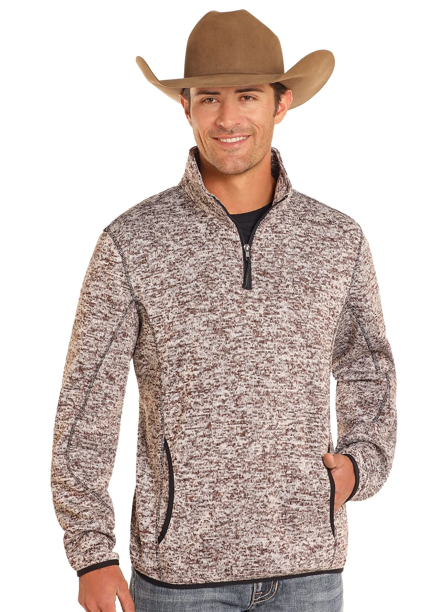 Men's Powder River Knit Melange 1/4 Zip Pullover