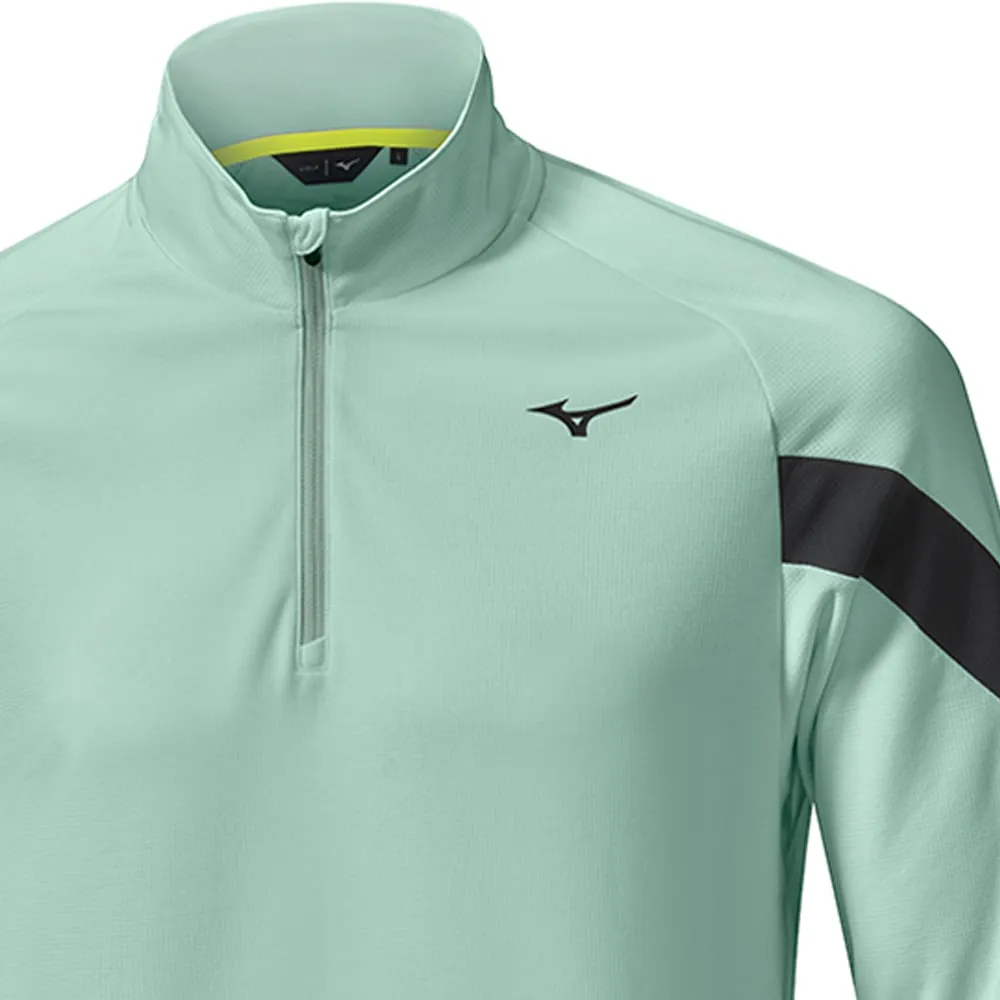 Mizuno Breath Thermo Drop 1/4 Zip Pullover - Blue Green