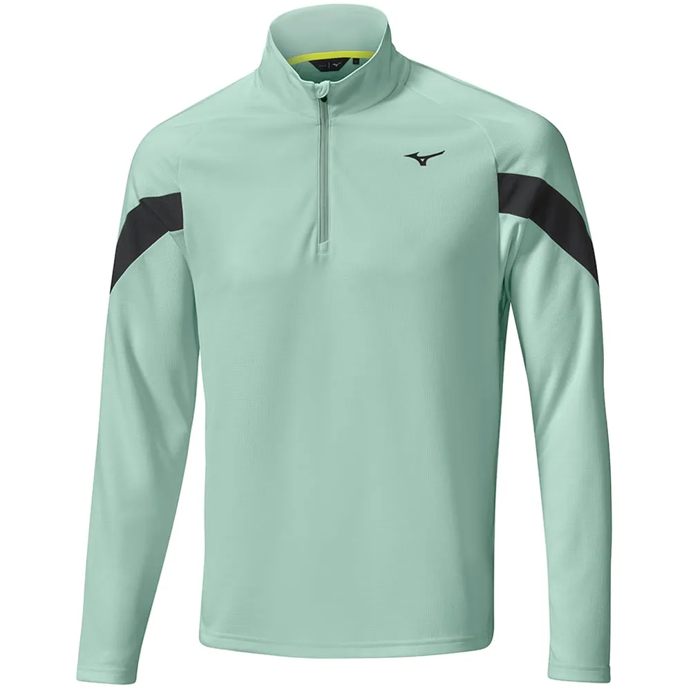 Mizuno Breath Thermo Drop 1/4 Zip Pullover - Blue Green