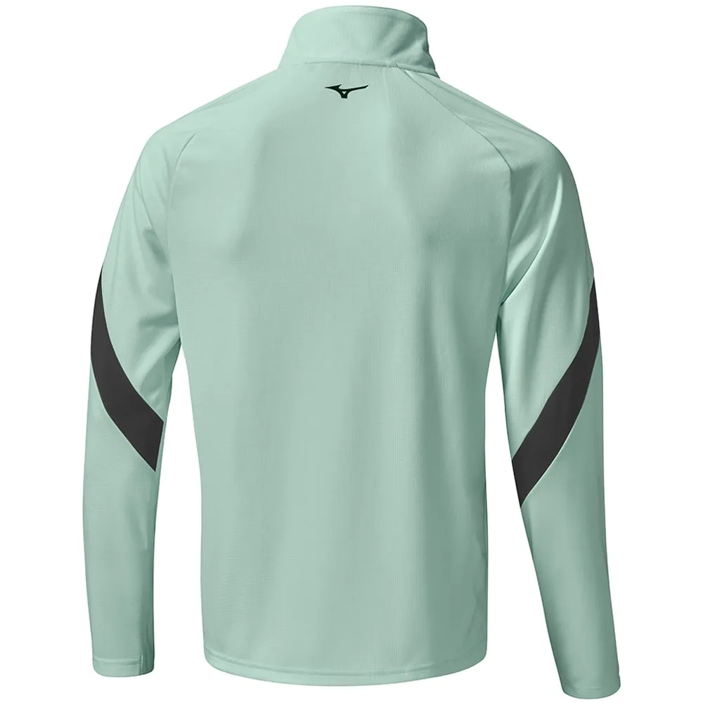 Mizuno Breath Thermo Drop 1/4 Zip Pullover - Blue Green