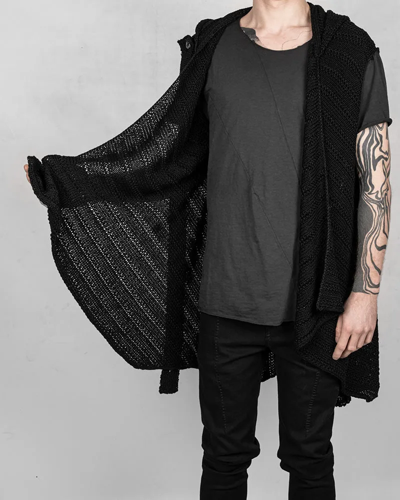 Mostak knitted asymmetric oversize vest