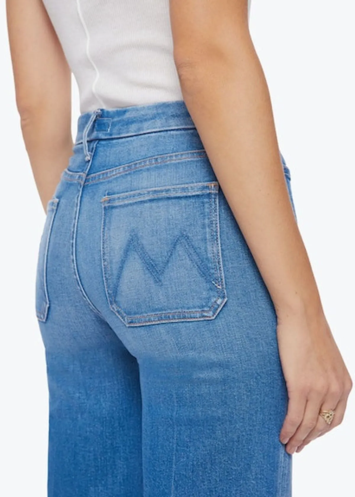 MOTHER The Patch Pocket Roller Jean - Eager Beaver