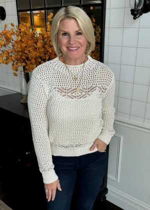 Oatmeal Crochet Sweater