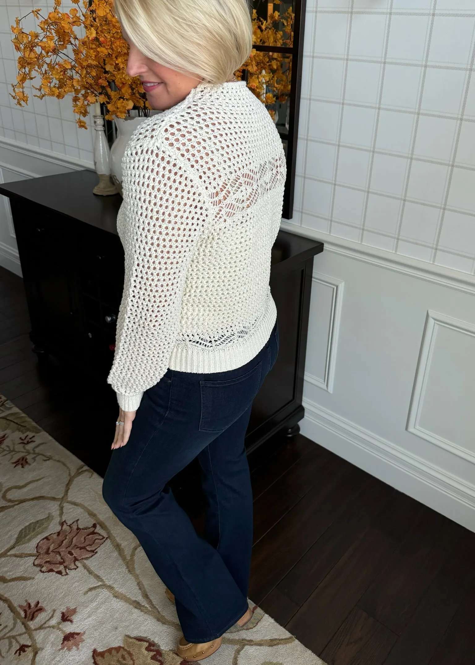 Oatmeal Crochet Sweater