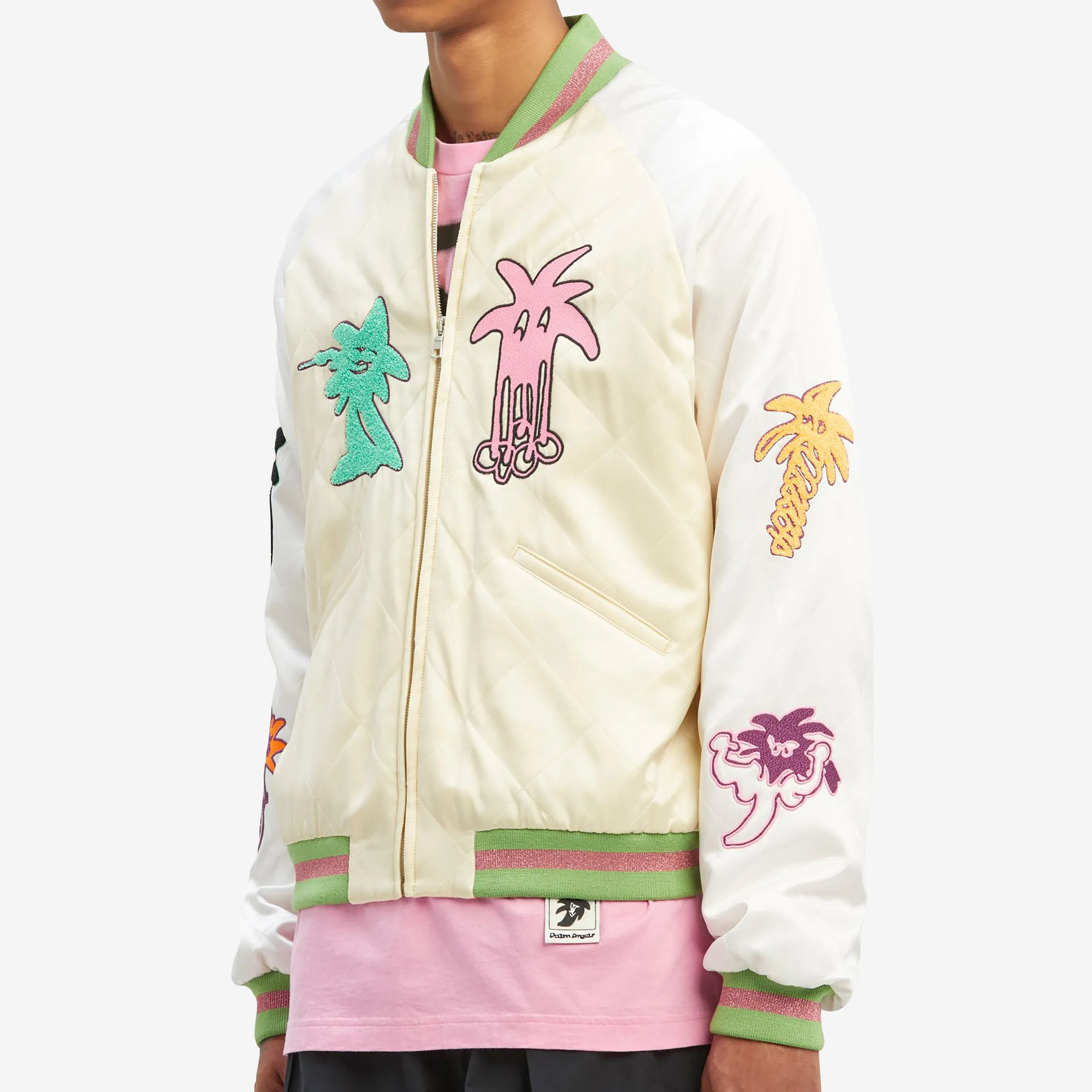 Palm Angels Palmate Quilted Sukajan Jacket