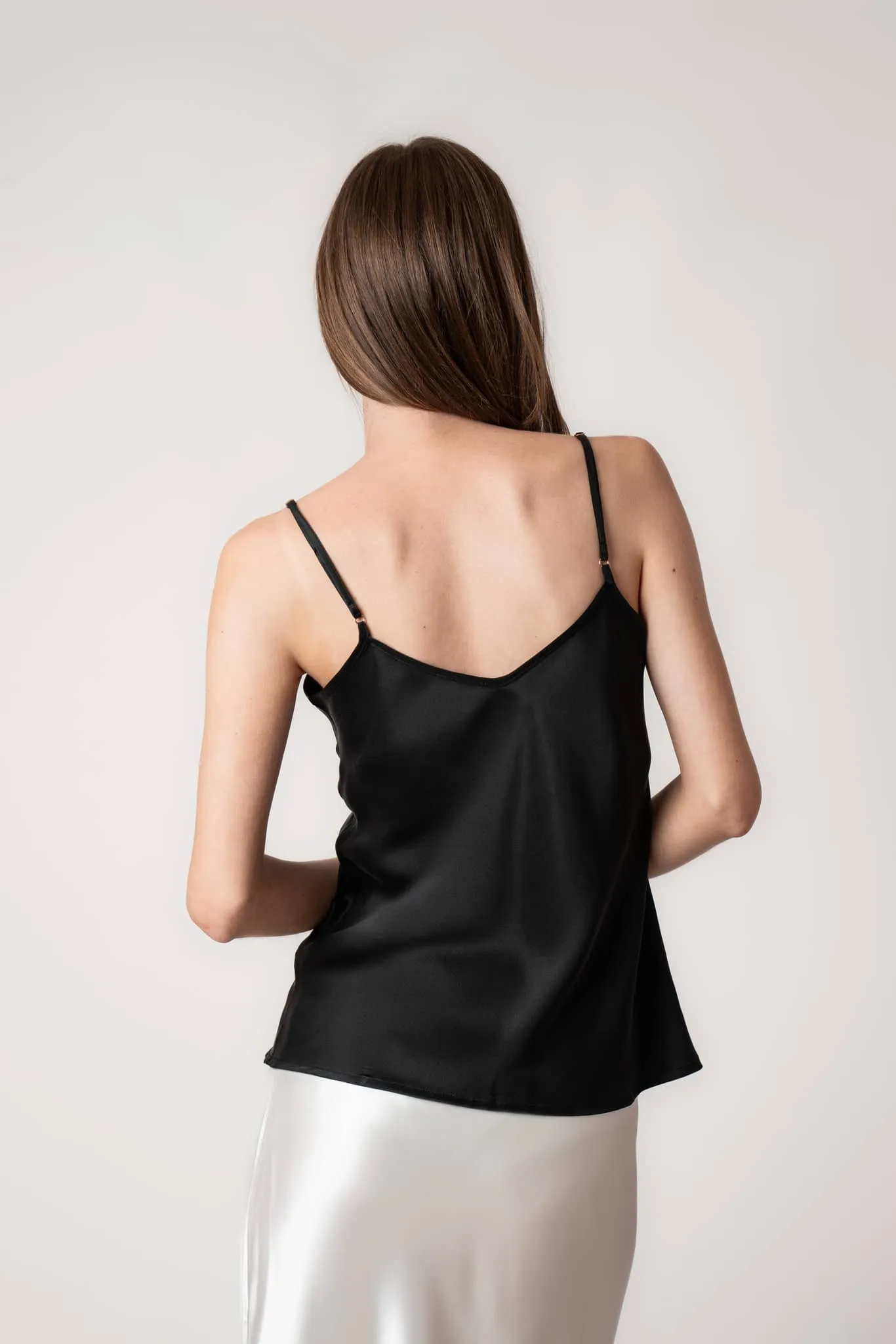 Parisian Noir Silk Camisole